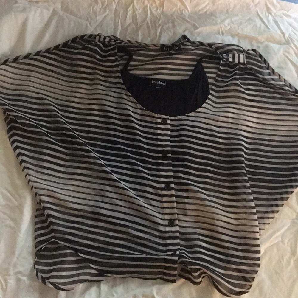 Bebe striped top
